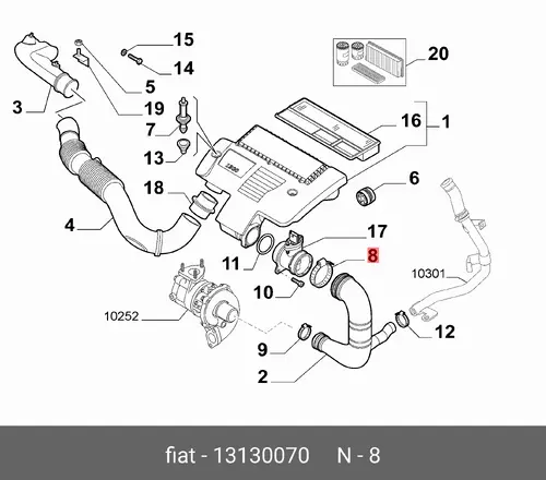ХОМУТ DIAM.65 13130070 LANCIA