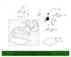 Двигатель корректора фар 8E0941293 VAG