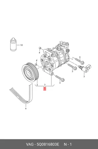 Компрессор кондиционера 5Q0816803E VAG