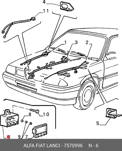РОЗЕТКА 7570996 LANCIA