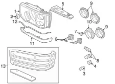 Фара LAND ROVER XBC001660
