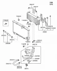 Hose assy - automatic transaxle oil cooling (return) 2542026150 HYUNDAI
