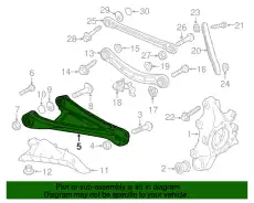 Рычаг подвески PORSCHE 95831104210