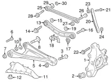 Рычаг подвески PORSCHE 95831104210
