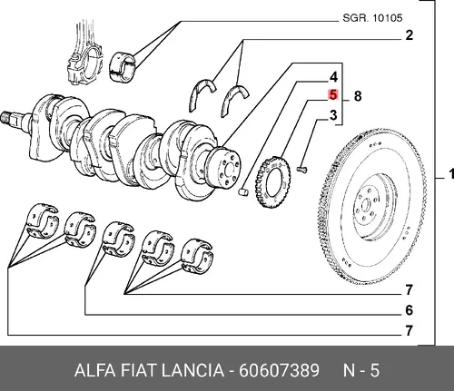 ЗАДАТЧИК ЧИСЛА ОБОРОТОВ 60607389 ALFA ROMEO
