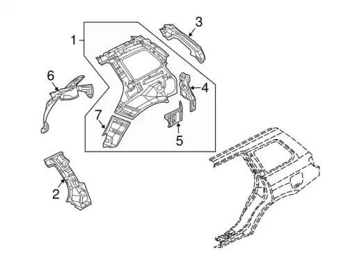 Крыло MITSUBISHI MR954440