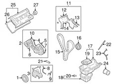 Pan assy - engine oil, upper 2152037104 HYUNDAI