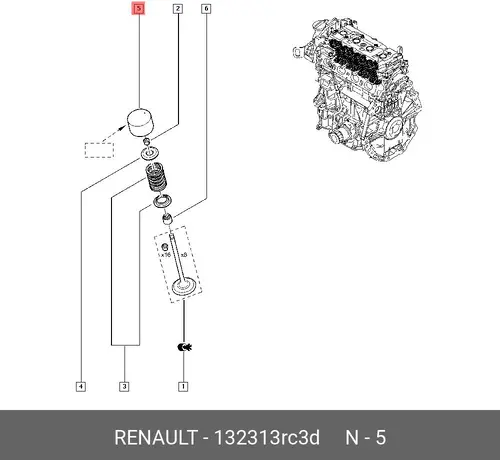 Гидрокомпенсатор RENAULT 132313RC3D