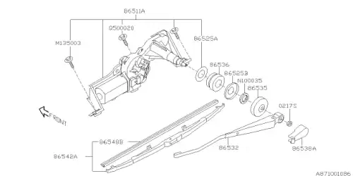 Щетка стеклоочистителя 86548FC020 SUBARU