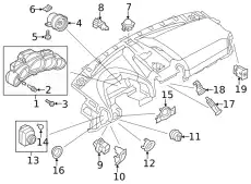 Выключатель света 95861353302 PORSCHE