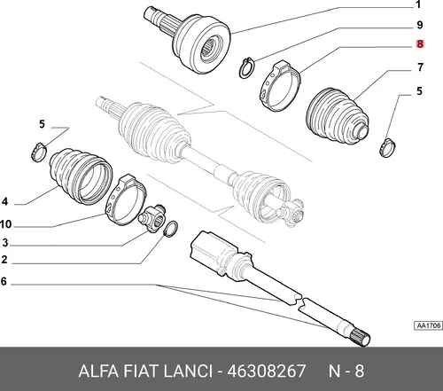 ХОМУТ 46308267 ALFA ROMEO