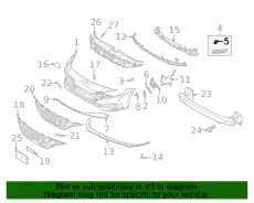 Clip - front bumper side mounting 86518F2000 HYUNDAI