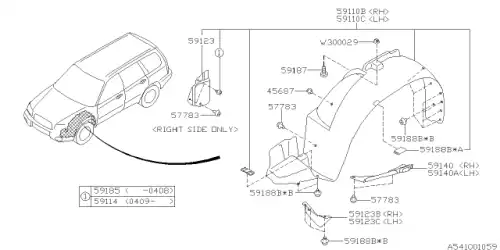 PLATE-AIR FLAP,LEFT 59123SA010 SUBARU