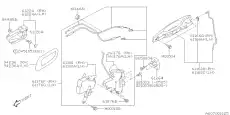 HOLDER-DOOR HANDLE FRONT,LEFT 61166SA020 SUBARU