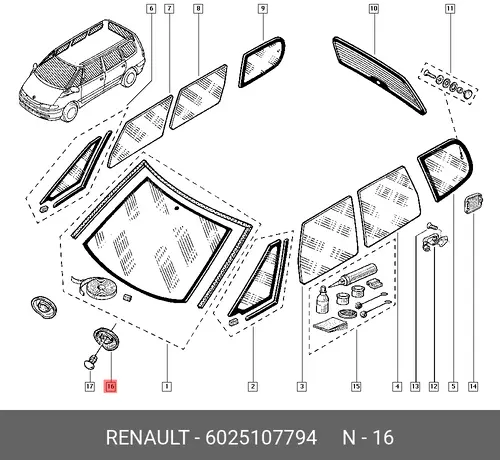 ШАЙБА (РЕЗ) 6025107794 RENAULT