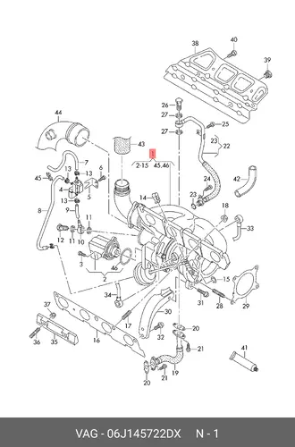 Коллектор выпускной VAG 06J145722DX