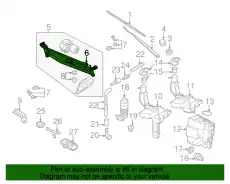 Крепление стеклоочистителя с электромотором 3C8955023B VAG