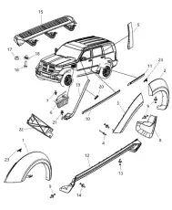 RIVET M6.3X25.0 6506 007AA JEEP