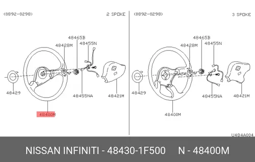 Рулевое колесо NISSAN 484301F500