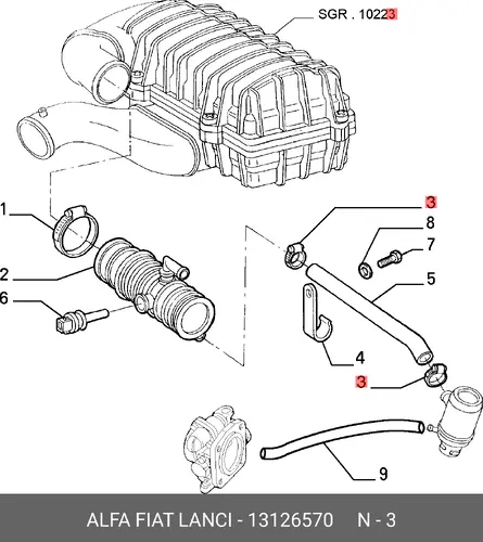 ХОМУТ DIAM 26,5-28,5 13126570 ALFA ROMEO