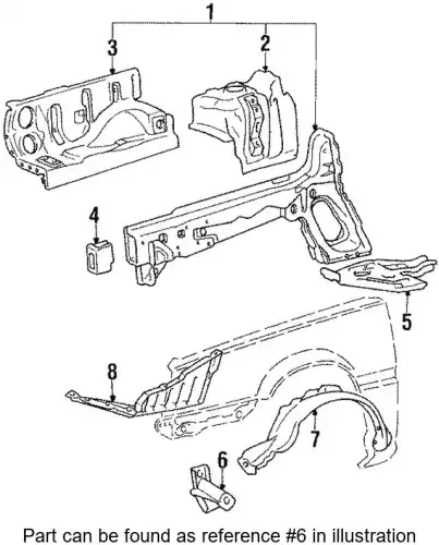 КРОНШТЕЙН ПЕРЕДН. КРЫЛА MB312343 MITSUBISHI
