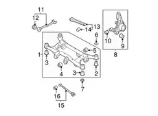 Arm assy - trailing, rh 551202E100 HYUNDAI