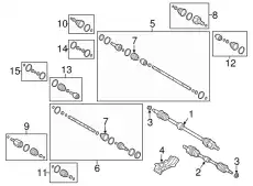 Boot kit-fr axle diff side,rh 495952V2A0 HYUNDAI