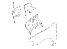 SHIELD,FR WHEELHOUSE SPLASH,FR MR144709 MITSUBISHI