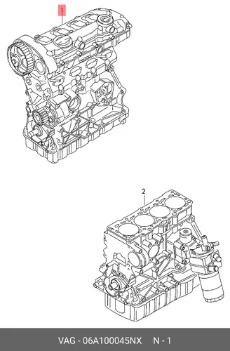 Двигатель (ДВС) в сборе VAG 06A100045NX