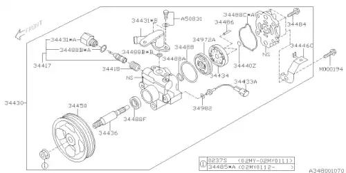 Фильтр масляный SUBARU 34434FE010