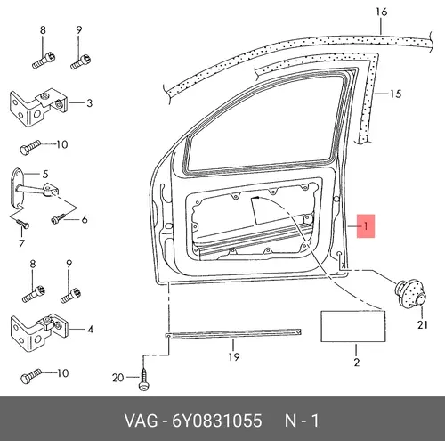 Дверь 6Y0831055 VAG