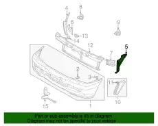 Усилитель бампера MITSUBISHI MR242427