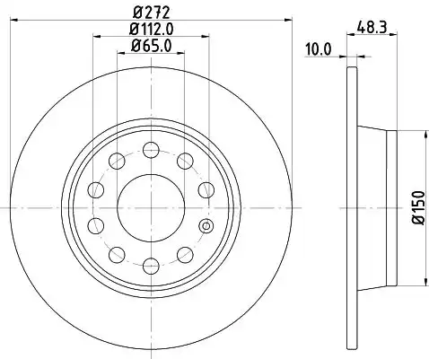 Тормозной диск MINTEX MDC2205C задняя ось