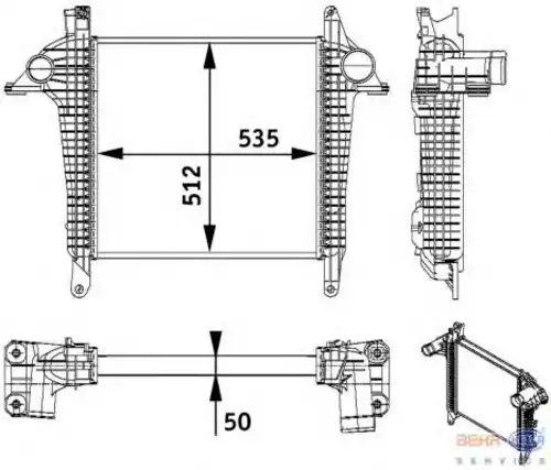 Интеркулер BEHR 8ML 376 728-701