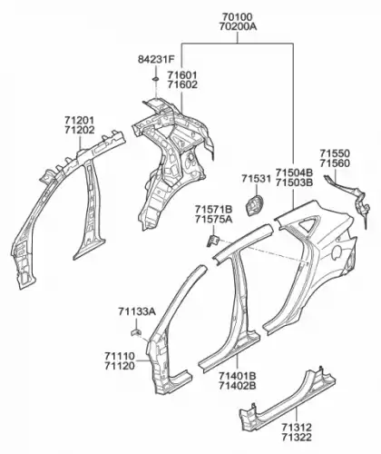 Крыло HYUNDAI / KIA 715032SC00