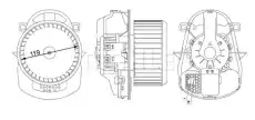 Вентилятор отопителя MAHLE AB 258 000S