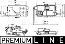 РЕЗИСТОР ВЕНТИЛЯТОРА ОТОПИТЕЛЯ / 4 / ABR67000P MAHLE