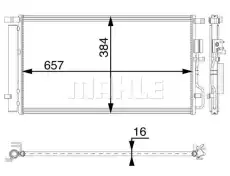 Конденсер кондиционера AC 63 000P MAHLE