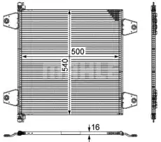 Конденсер кондиционера AC 121 000P MAHLE