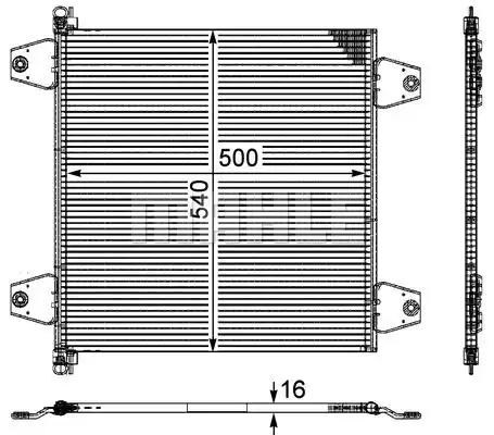 Конденсер кондиционера AC 121 000P MAHLE