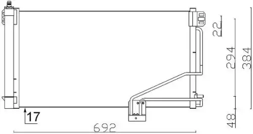 КОНДЕНСАТОР КОНДИЦИОНЕРА / AC347001S MAHLE