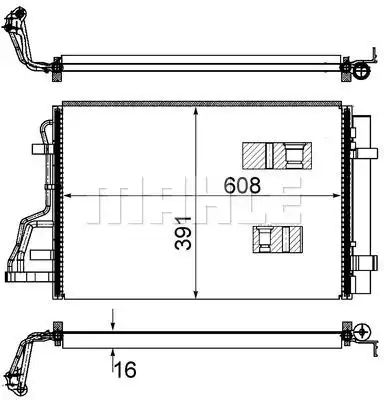 Радиатор кондиционера (конденсатор) MAHLE AC697000S