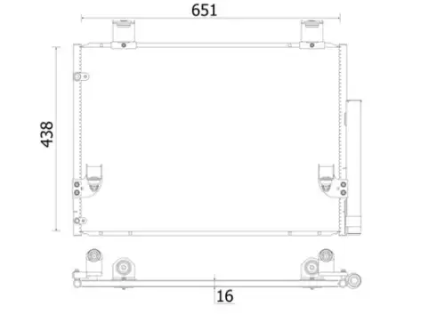 Конденсер кондиционера AC 929 000S MAHLE