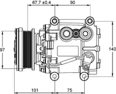 компрессор конд. ACP 1099 000P MAHLE
