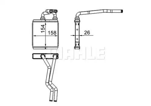 Теплообменник салона AH 267 000S MAHLE