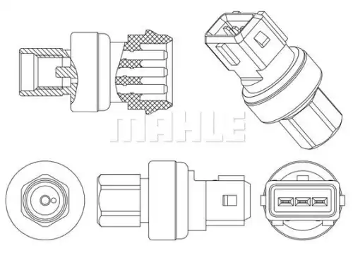 ASE 14 000P Датчик кондиционера MAHLE