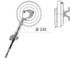 вискомуфта вентилятора ! \RVI Premium /TR CFC 86 000P MAHLE