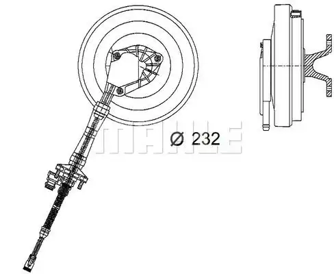 вискомуфта вентилятора ! \RVI Premium /TR CFC 86 000P MAHLE