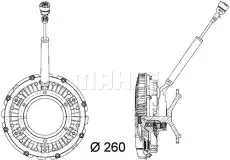 вискомуфта привода вентилятора! D=260\ MB Axor 02> CFC 90 000P MAHLE