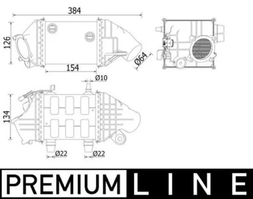 Интеркулер MAHLE CI 226 000P